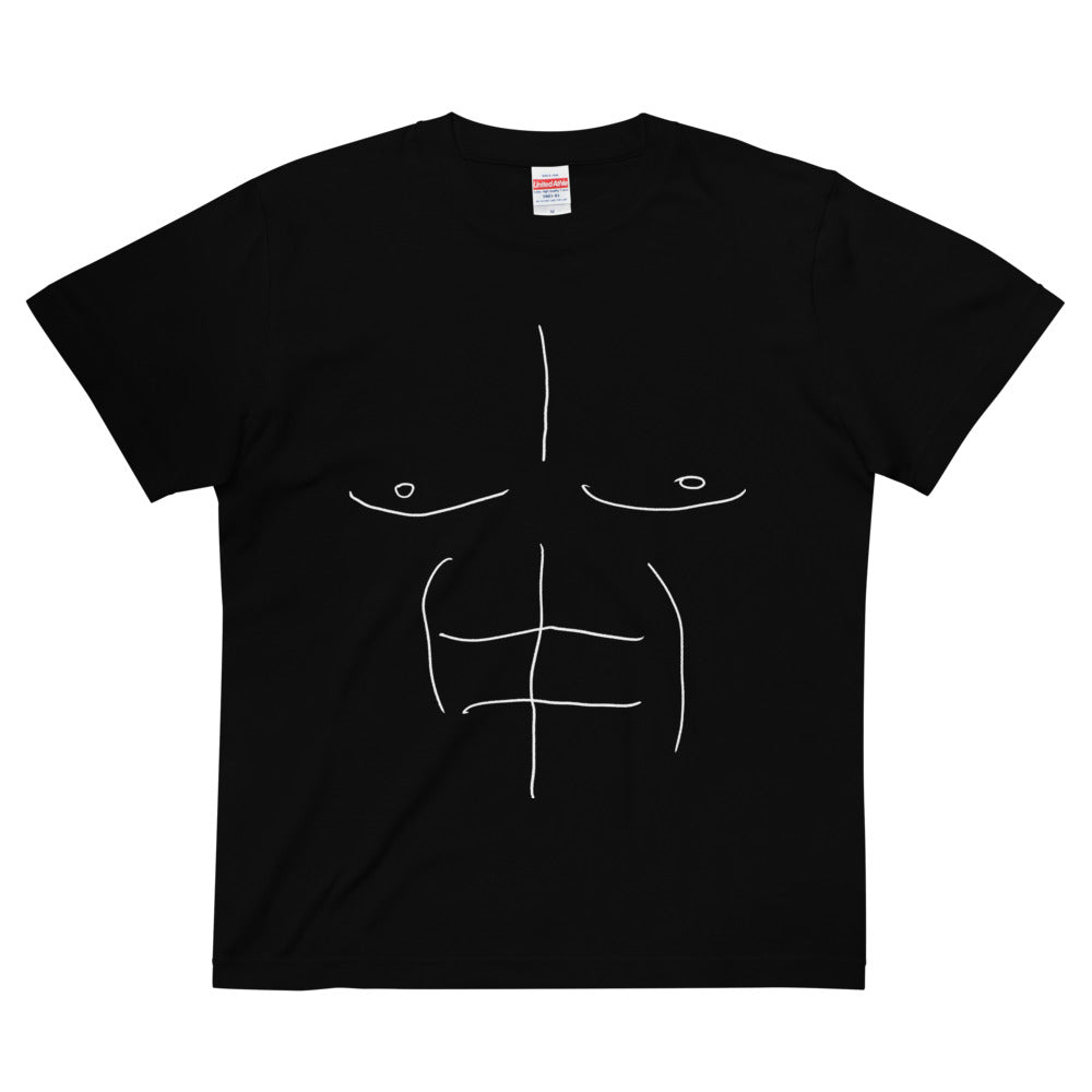 誰でもマッチョになれるゆるTシャツ プリント白 ハイクオリティーTシャツ