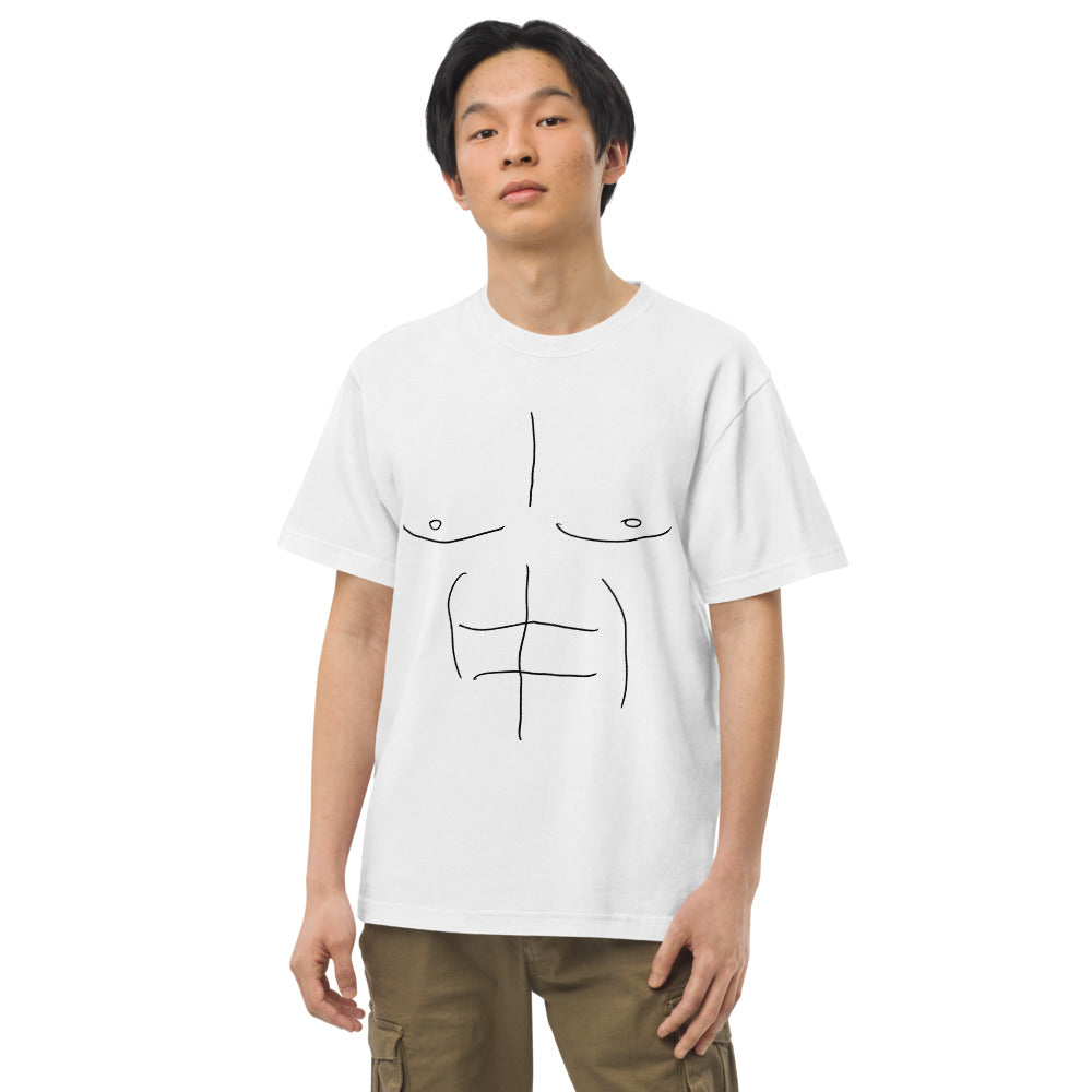 誰でもマッチョになれるゆるTシャツ プリント黒 ハイクオリティーTシャツ