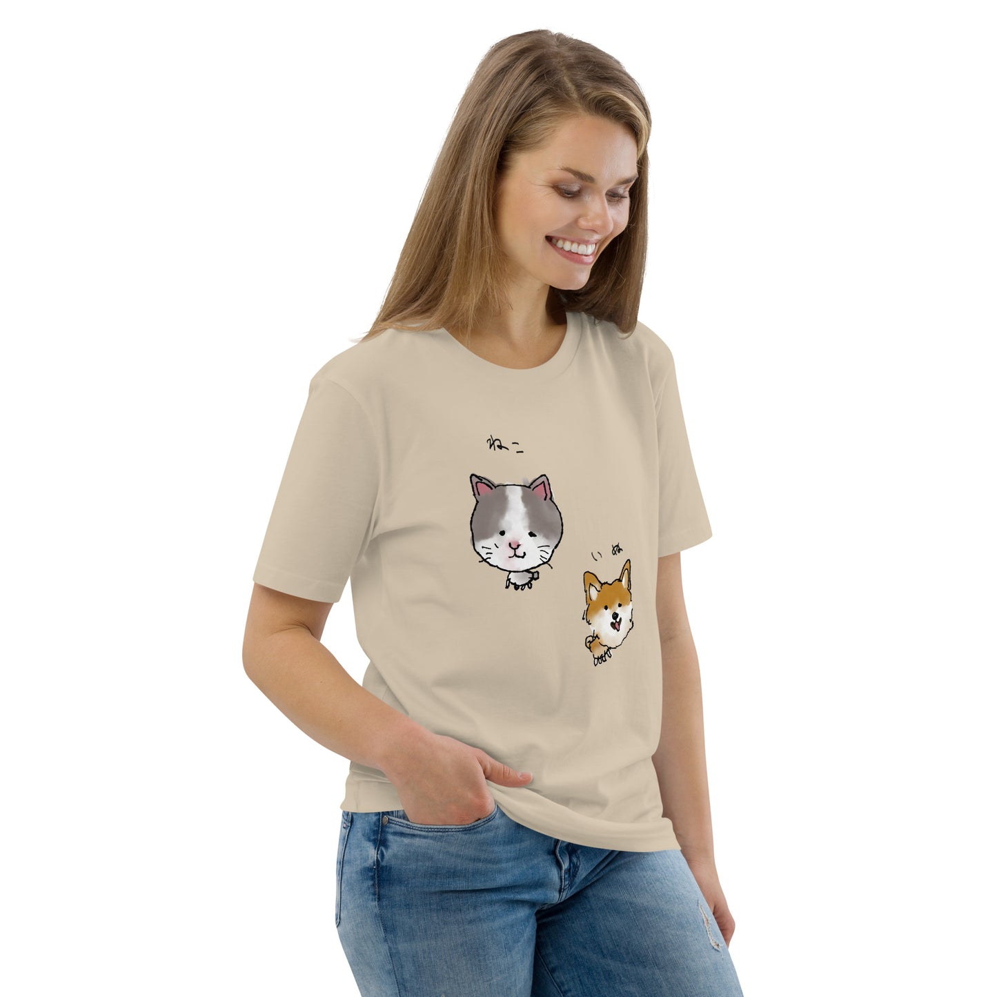 ゆるいねこといぬTシャツ