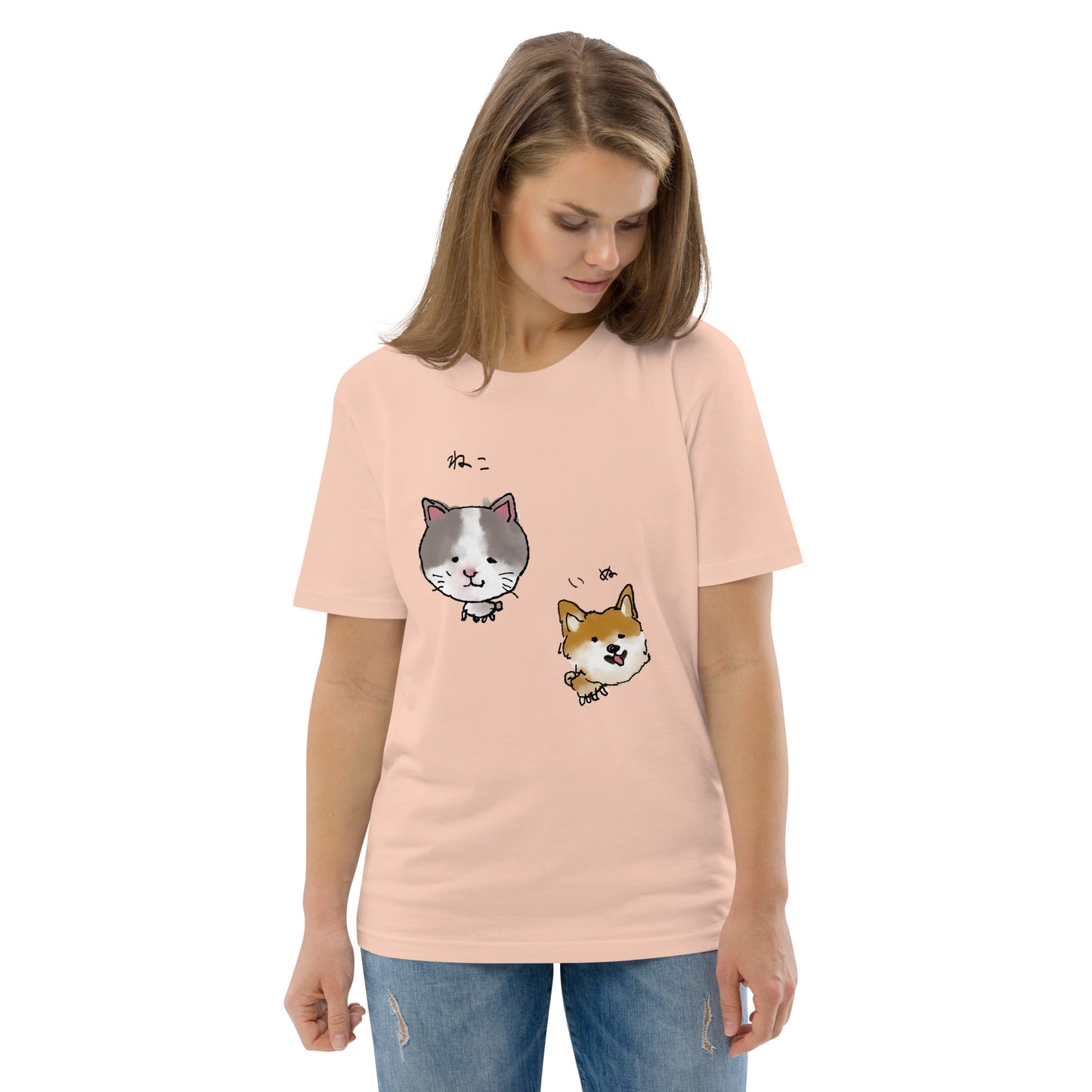 ゆるいねこといぬTシャツ