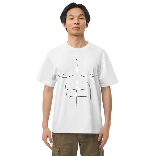 誰でもマッチョになれるゆるTシャツ プリント黒 ハイクオリティーTシャツ